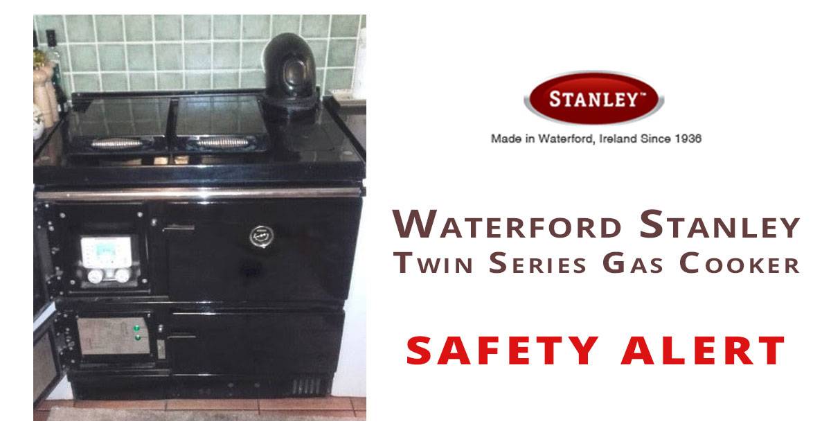 Waterford Stanley Twin Series Gas Cookers - SAFETY ALERT