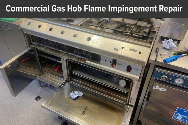 Commercial Gas Hob Flame Impingement Repair in Kensington