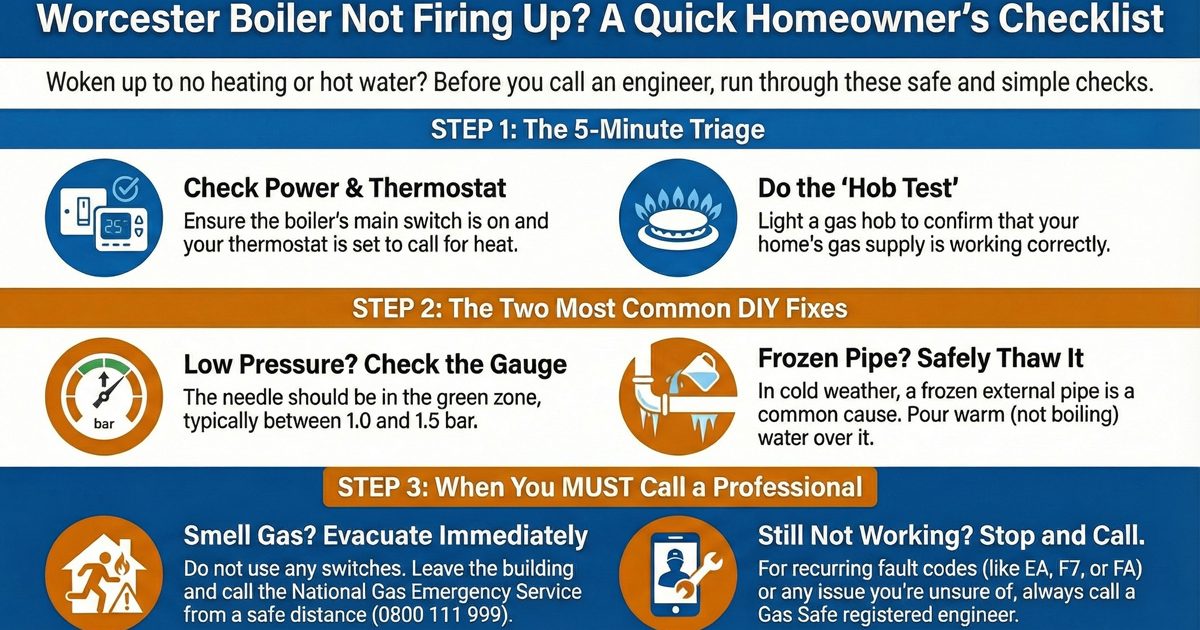Worcester Boiler Not Firing Up? Turning On? Full Guide