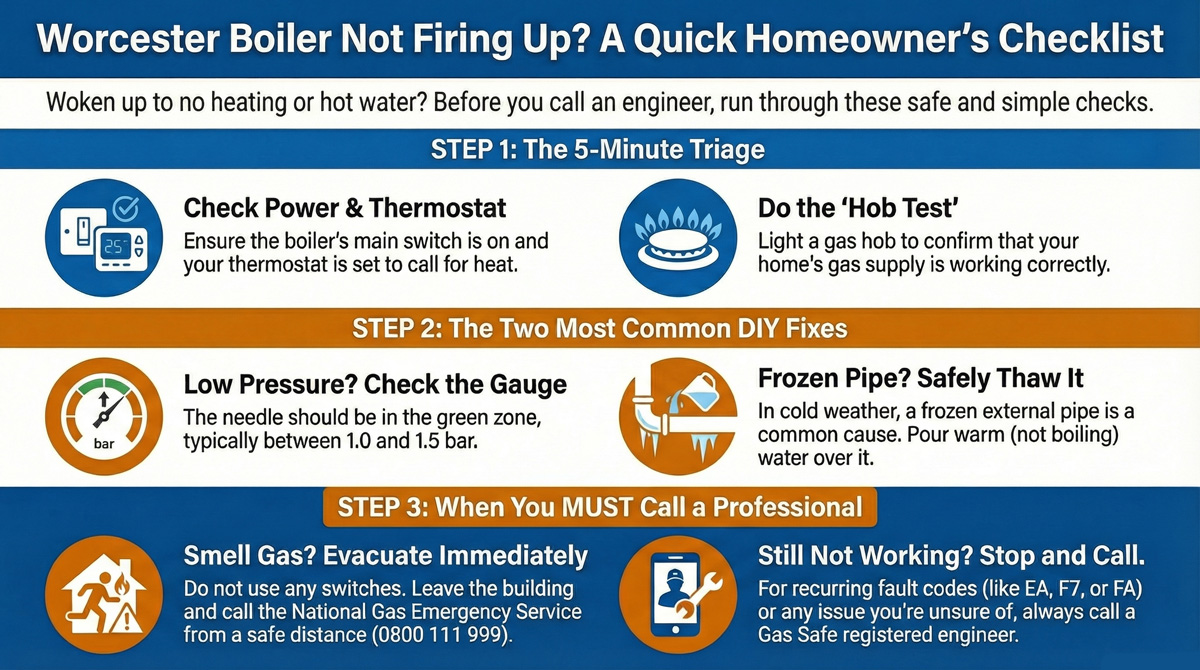 Worcester Boiler Not Firing Up? Turning On? Full Guide