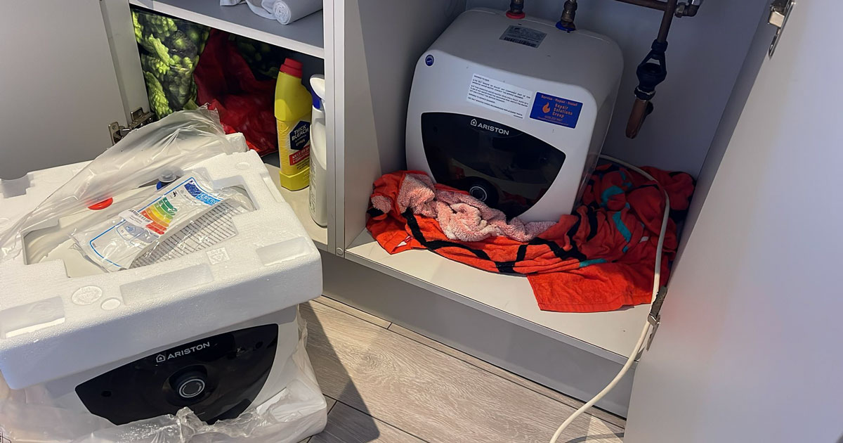 Ariston Instantaneous Under Sink Water Heater Replacement in West Ealing, London