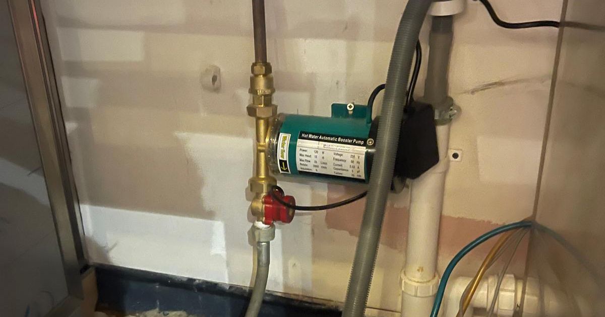 Winterhalter Dishwasher Repair in Kensington - Low Water Pressure Fixed with Booster Pump